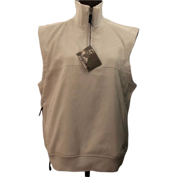 Arnold Palmer Other - ARNOLD PALMER Men’s Half Zip Beige Golf Wind Vest